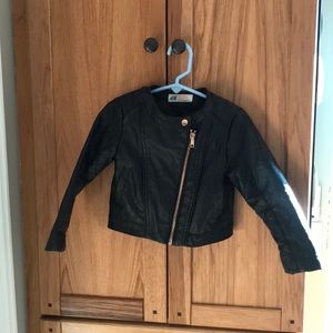 Toddler Faux Leather Motorcycle Jacket